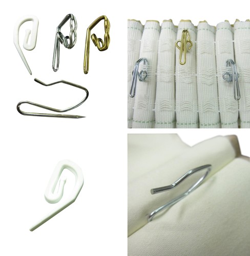 Curtain hooks for pleating