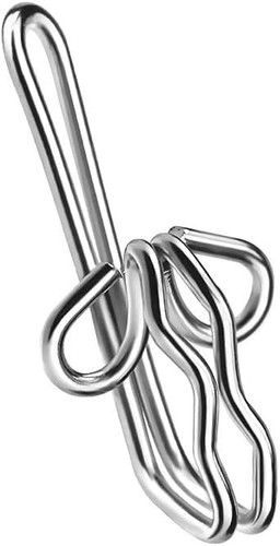 100 metal curtain hooks - metal,
