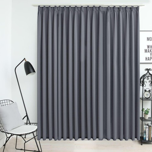 Grey french pleats blackout - pleats,