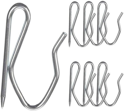 Metal curtain pin hooks strong - metal,
