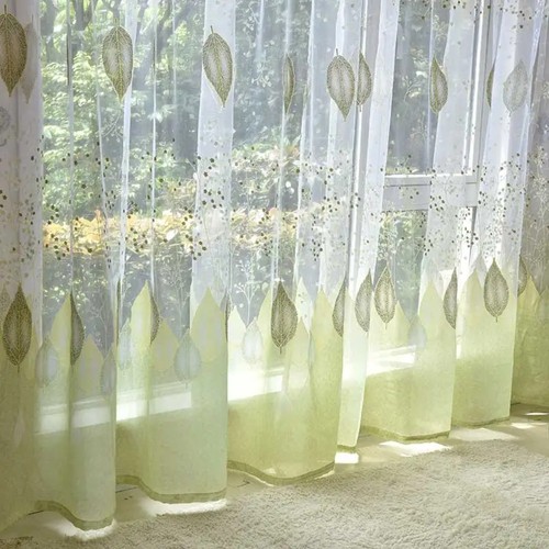 Modern printed tulle curtains - modern,